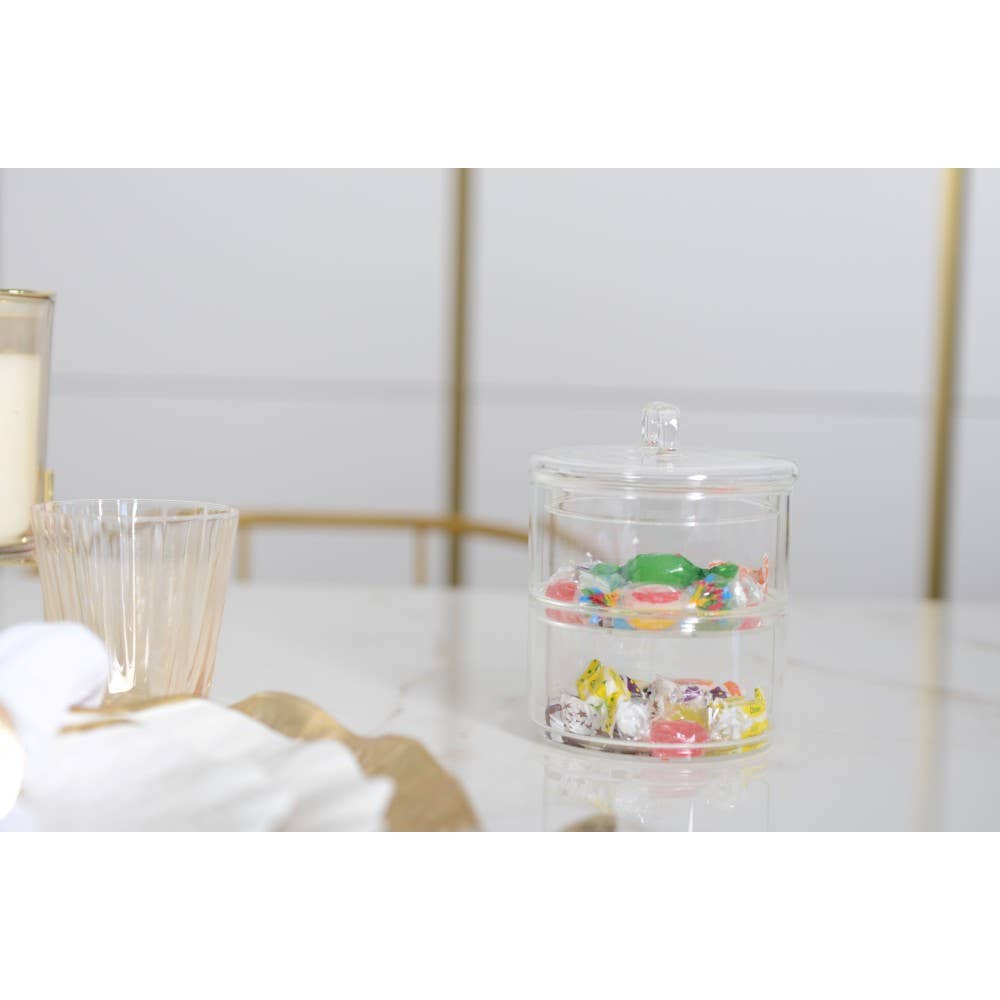 AULICA - Wholesale Jar - Two-tiered glass candy dish1