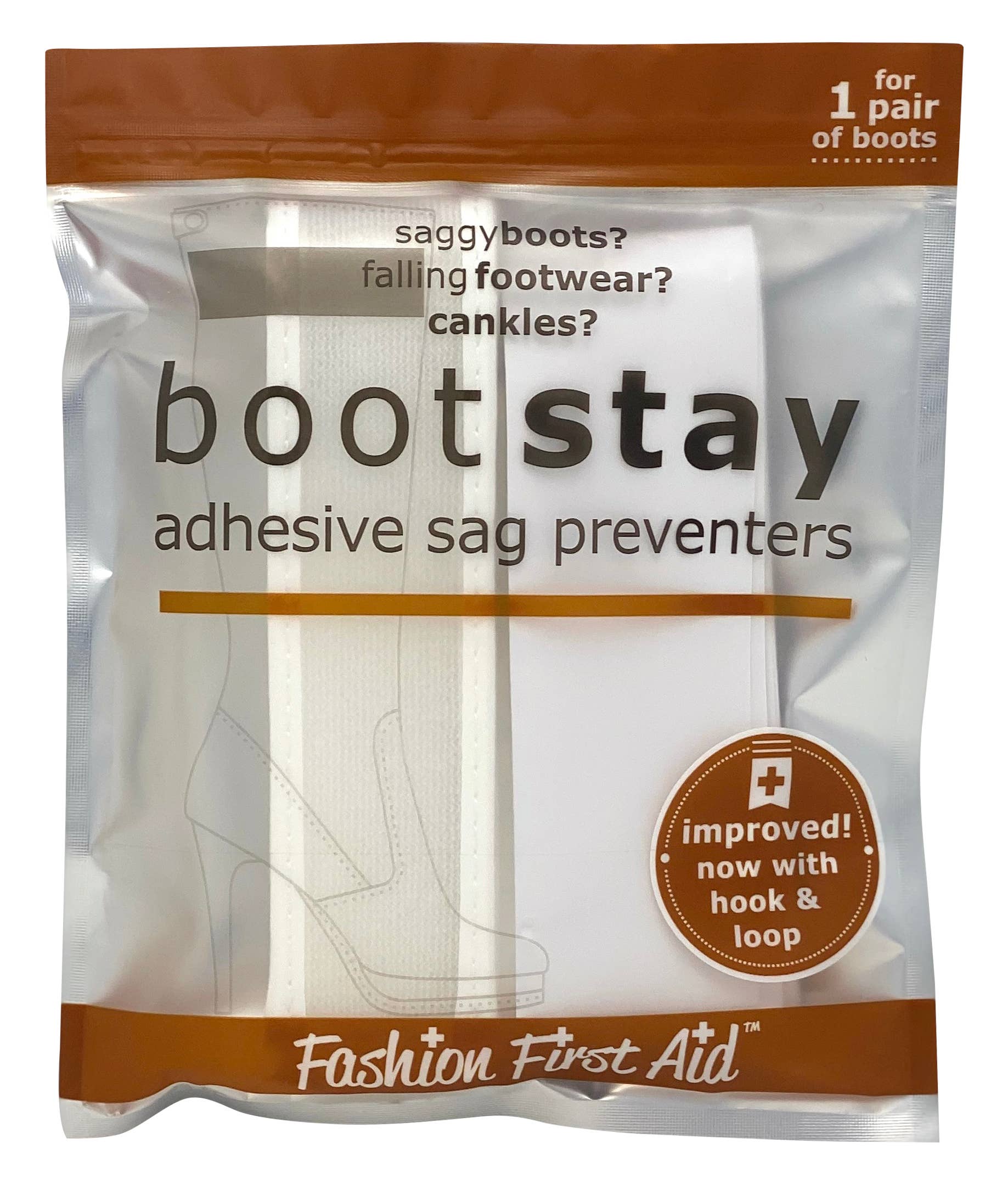 Fashion First Aid - Wholesale Shoe Accessories - Boot Stay: hook/loop sag preventers keep boots up