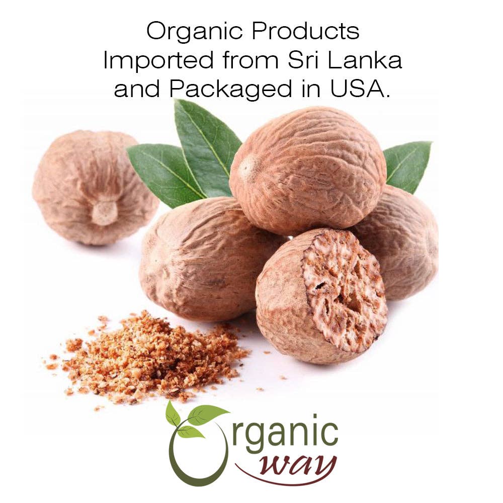 Organic Way LLC - Vente Épices séchées - Muscade moulue premium coupée et tamisée (Myristica fragrans) - Digestion saine | Certifié casher | Sans OGM et sans gluten | Certifié USDA | Origine - Sri Lanka8