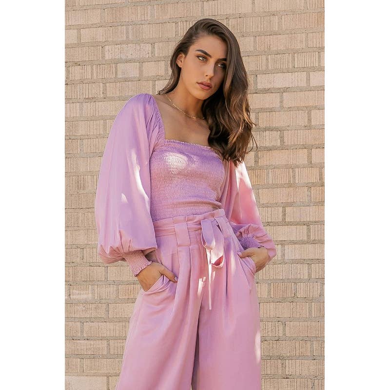 Strut & Bolt – wholesale Pants – Women's – Paper-bag Waist Wide Leg Pants7