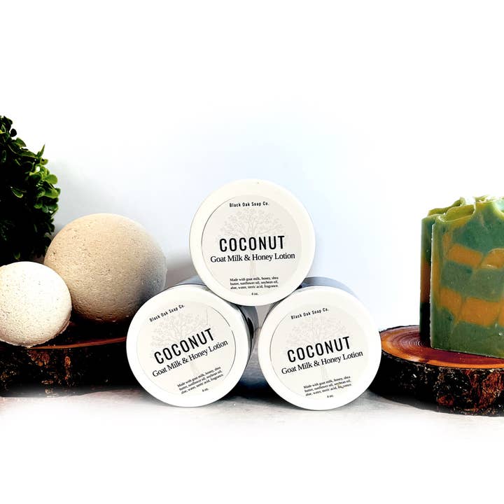 Black Oak Soap Company - Wholesale Body Cream/Lotion - Pure Hydrating Goat Milk and Honey Lotion Coconut Scented4