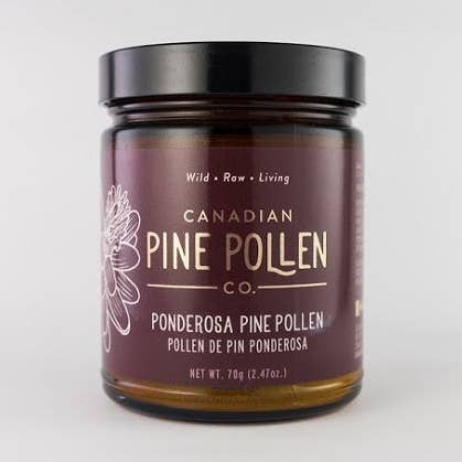 Ponderosa dennenstuifmeelpoeder - 70 g (2,9 oz) voor wholesale door Canadian Pine Pollen Company Ltd.