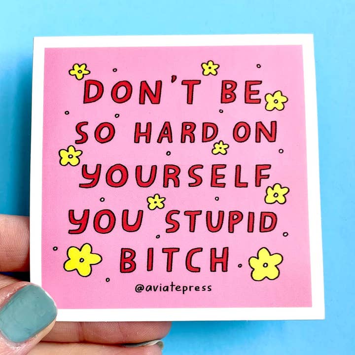 Funny Self-Care Sticker for wholesale by Aviate Press