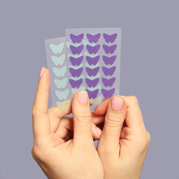 My Spa Life - Wholesale Acne/Hydrocolloid Patch - Hydrocolloid Mint & Purple Butterfly Pimple Patches