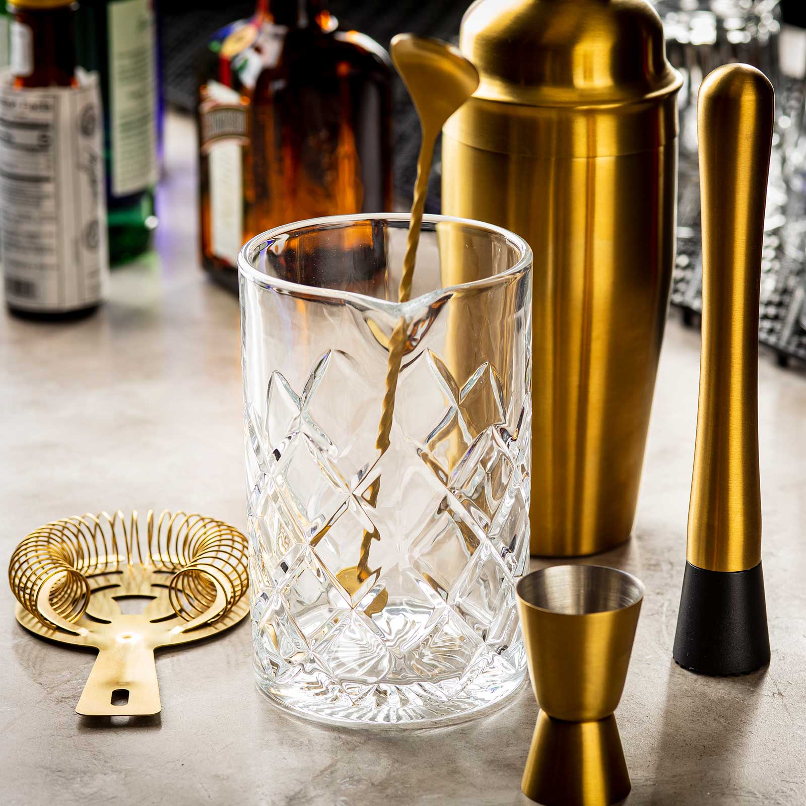 TableCraft Products Company - Wholesale Bar Tool - 5-Piece Bar Kit, Gold PVD Stainless Steel4