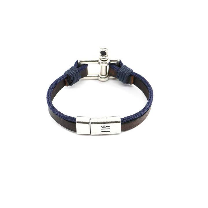 รtre - Bracelets & Accessories - Wholesale Jewelry - Men's - Men's Bracelet | Le Rectangle - Cuir&Bleu1