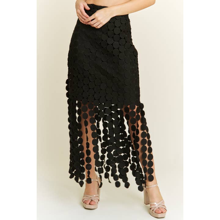 SAIA COM FRANJAS CIRCULAR DE COR SÓLIDA por atacado de Sweet Generis