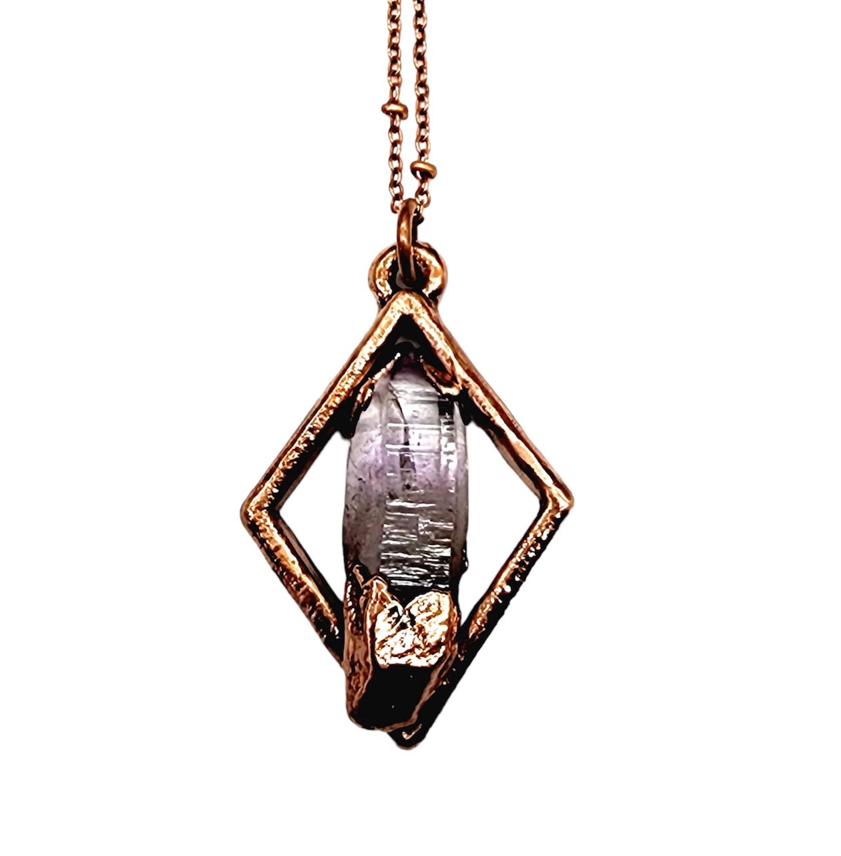 MergingMetals - Wholesale Pendant/Charm Necklace - Vera Cruz Amethyst Diamond Necklace2