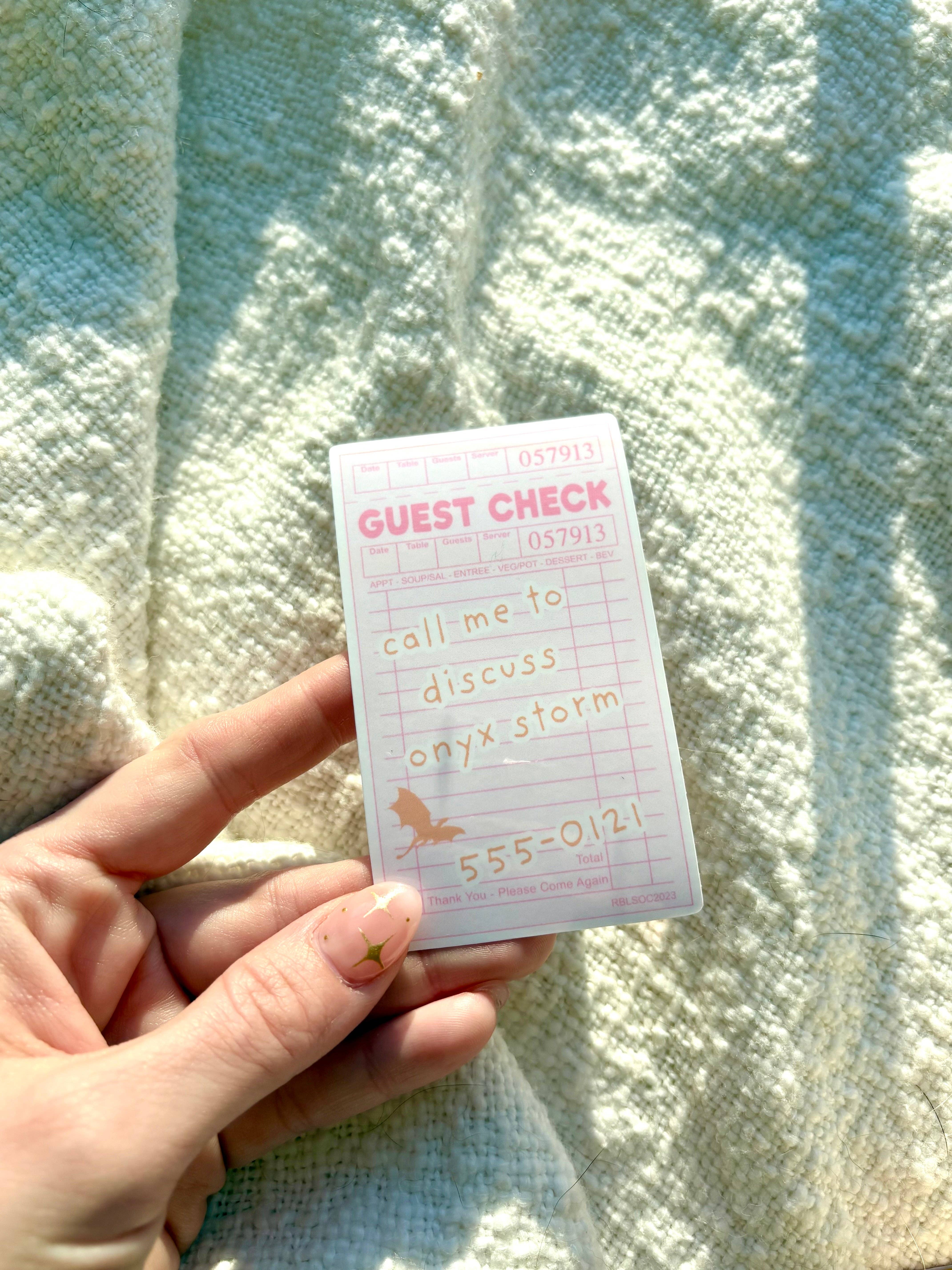 The Cozy Peach Co - Wholesale Sticker - Call Me To Discuss Onyx Storm Sticker1