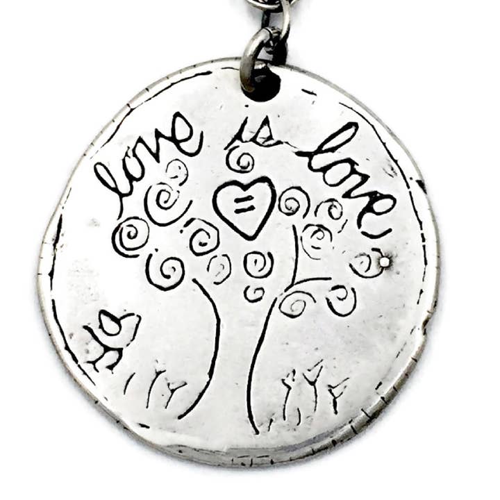 "Love is Love" medium necklace for wholesale by Fierce and Free Jewelry