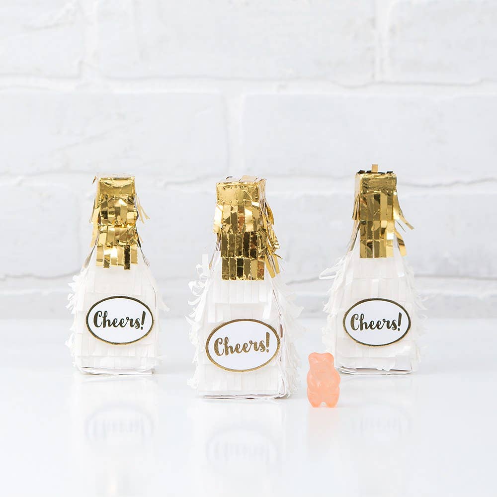 Weddingstar Inc. - Vendita all'ingrosso Borse/Scatole per gadget da festa - Scatola Bomboniera Mini Piñata a Forma di Bottiglia di Champagne2