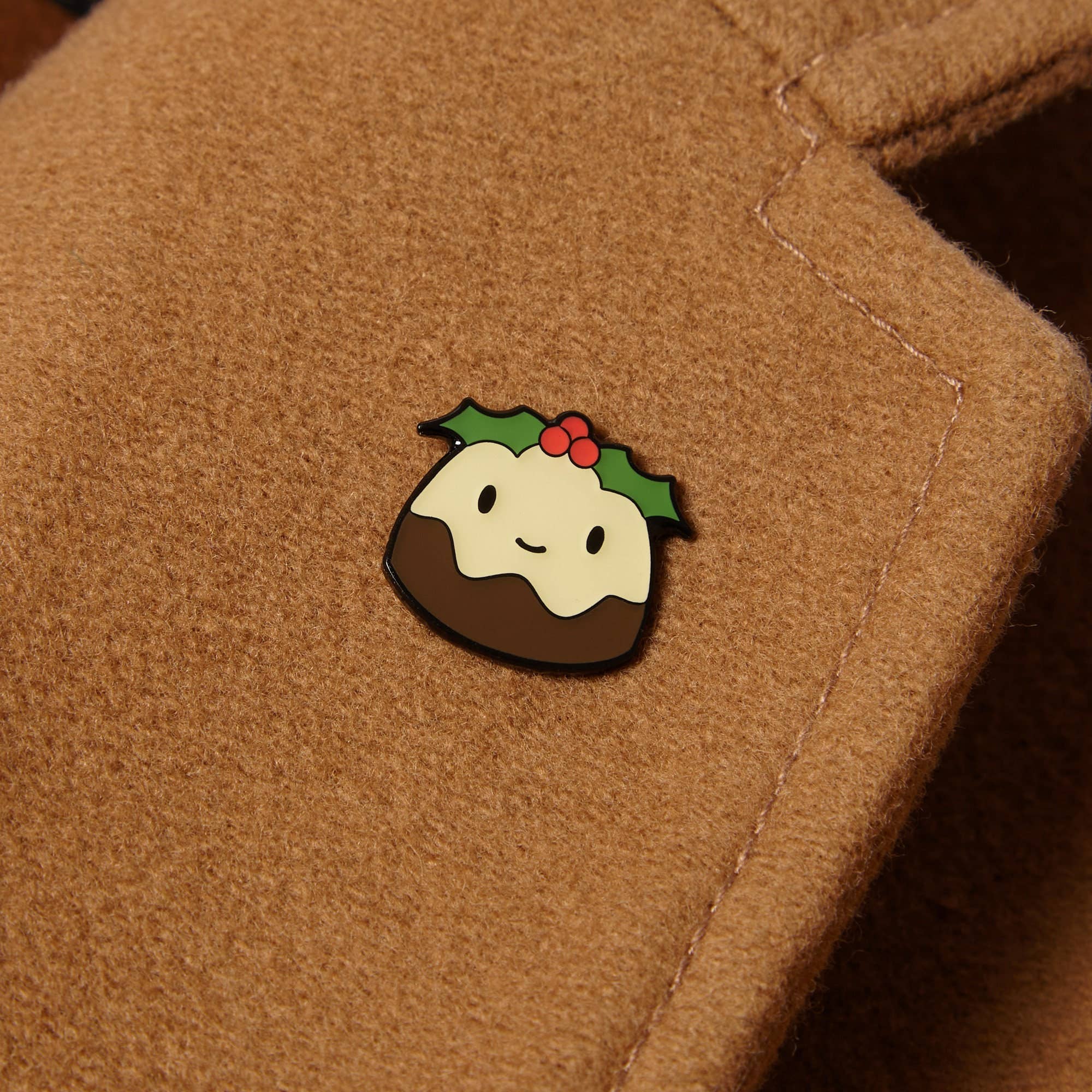Higglebees – wholesale Lapel pin/button – Christmas Pudding - Enamel Pin Badge3