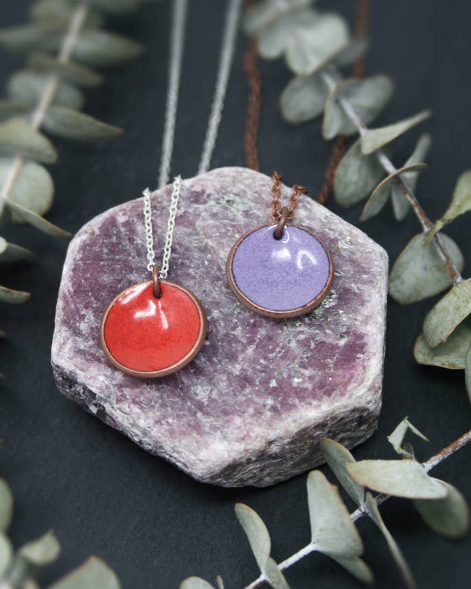 Rising Jewelry - Wholesale Pendant/Charm Necklace - Colorful Penny Jewelry: Enameled Copper Coin Necklace6