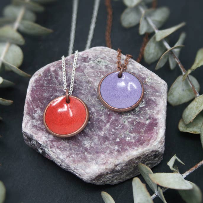 Rising Jewelry - Wholesale Pendant/Charm Necklace - Colorful Penny Jewelry: Enameled Copper Coin Necklace6