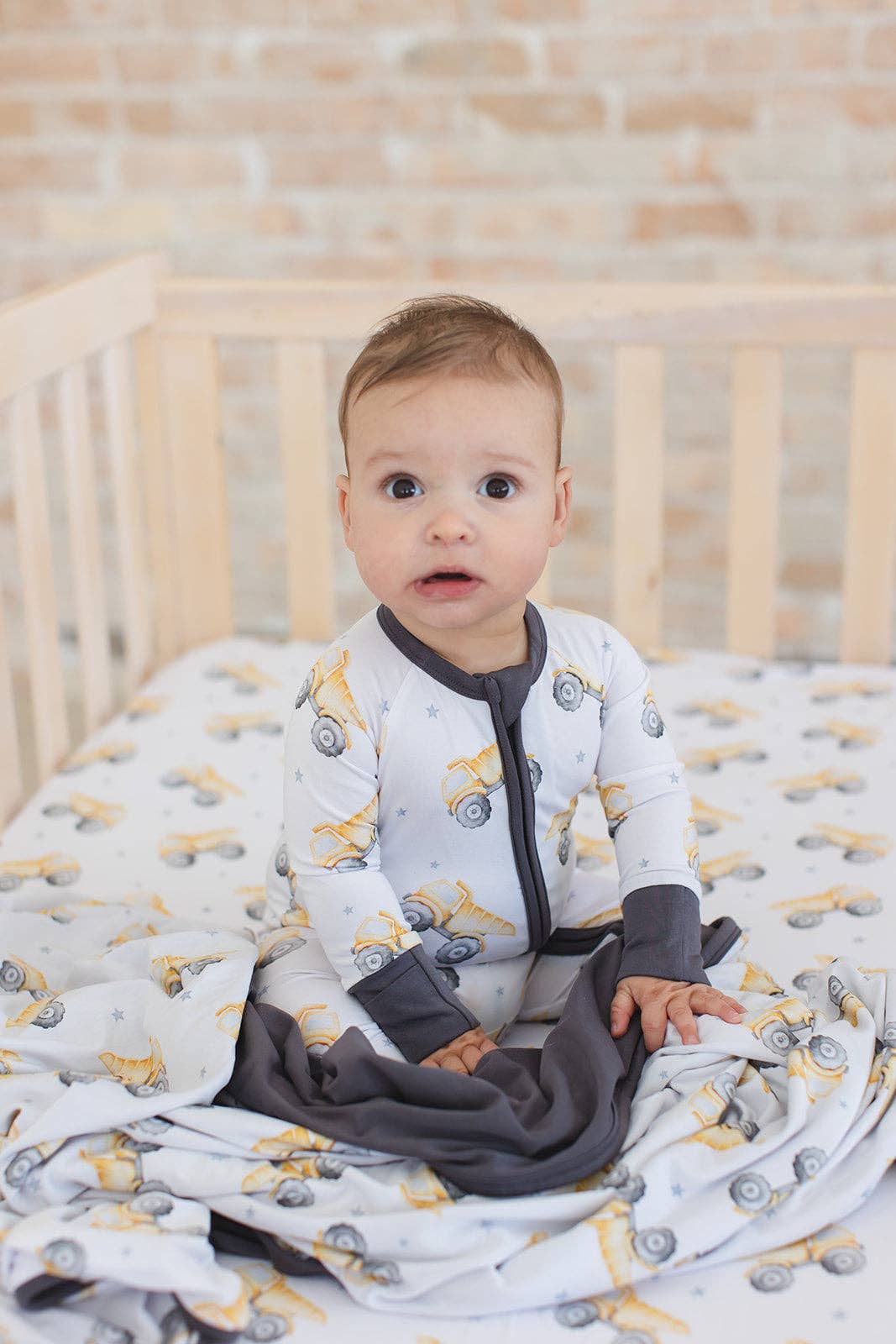 Blush Lotus - Wholesale Jumpsuit - Baby - Dump Trucks - Zippy8