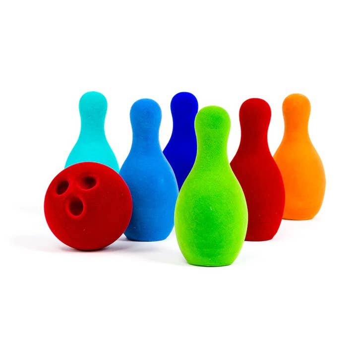 Rubbabu - Wholesale Toy Set - Kids - Bowling Set (Six pins with one ball) 5.5"2