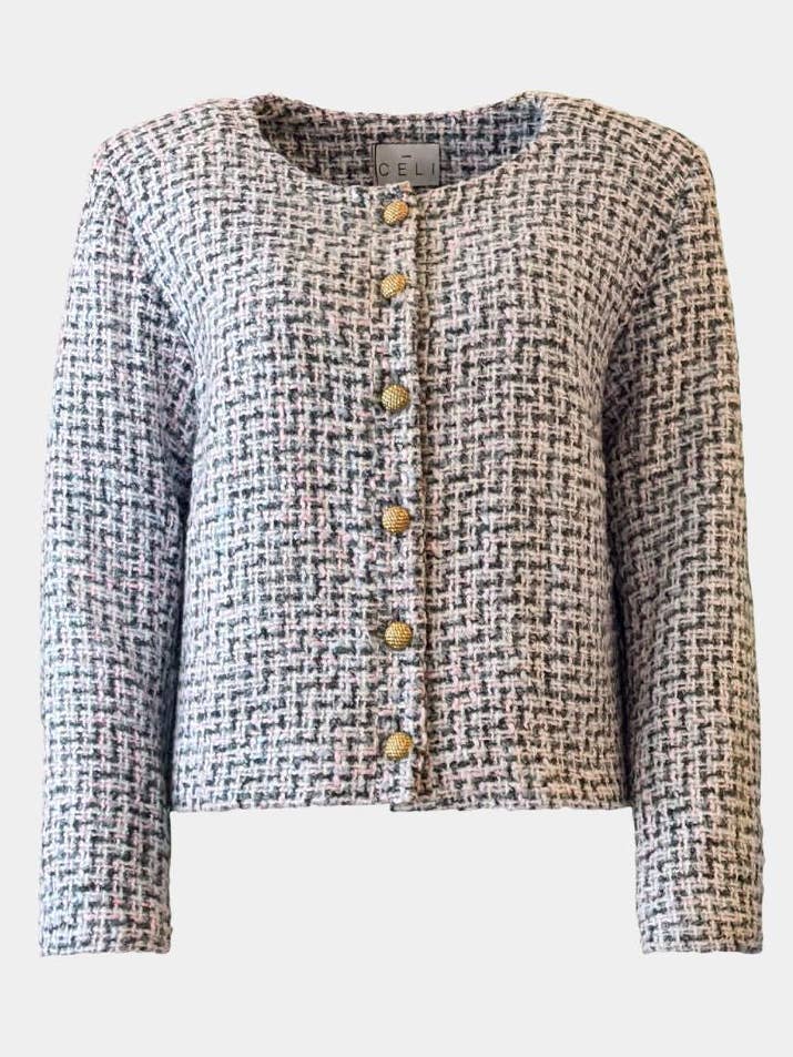 Women's jacket made of bouclé material - ALINE CELI COUTURE for wholesale by Aline CELI