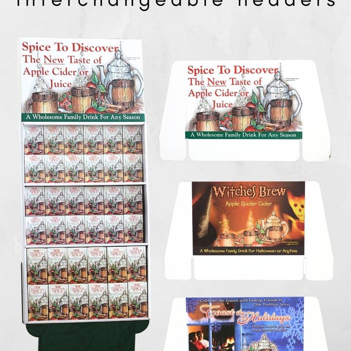 5-Foot Floor Display for Mulling Spices – 3 Themes for wholesale by Olde Tradition Spice