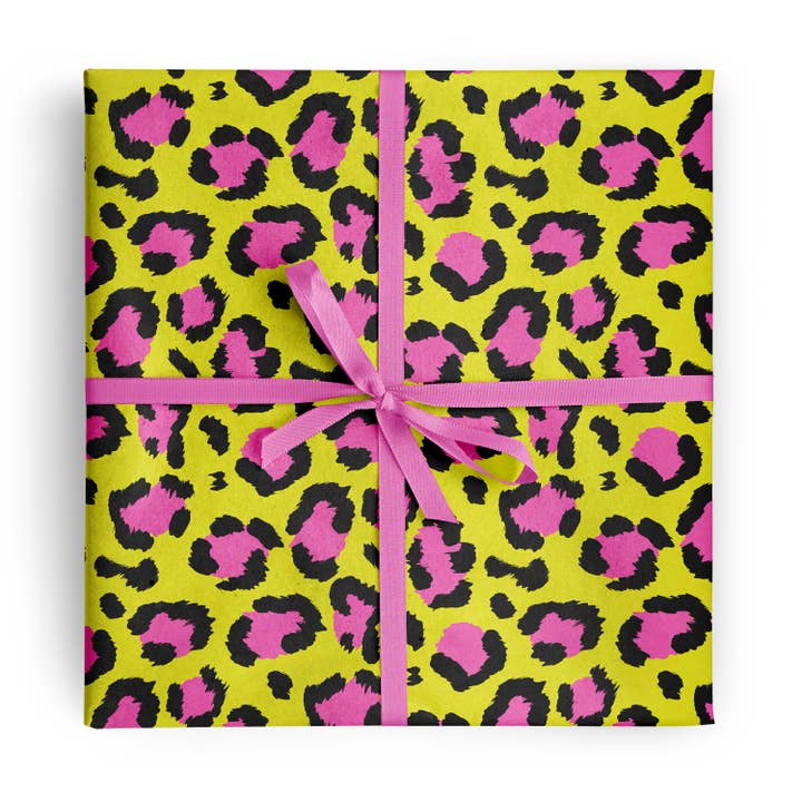 Punk Leopard Gift Wrapping Paper for wholesale by Rock'N Paper