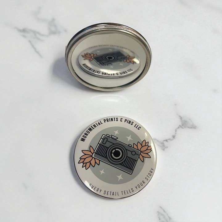 Monumental Prints & Pins - Wholesale Compact mirror - Personalized Mirrors-3” Rounds3