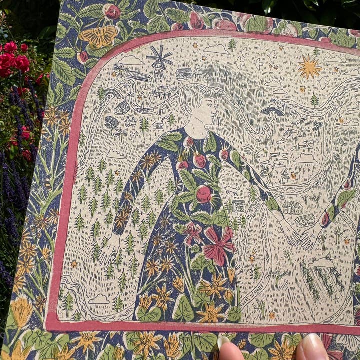 Tulips and Heather - Wholesale Art Print - Lesbian Archway Folk Art A4 Print1