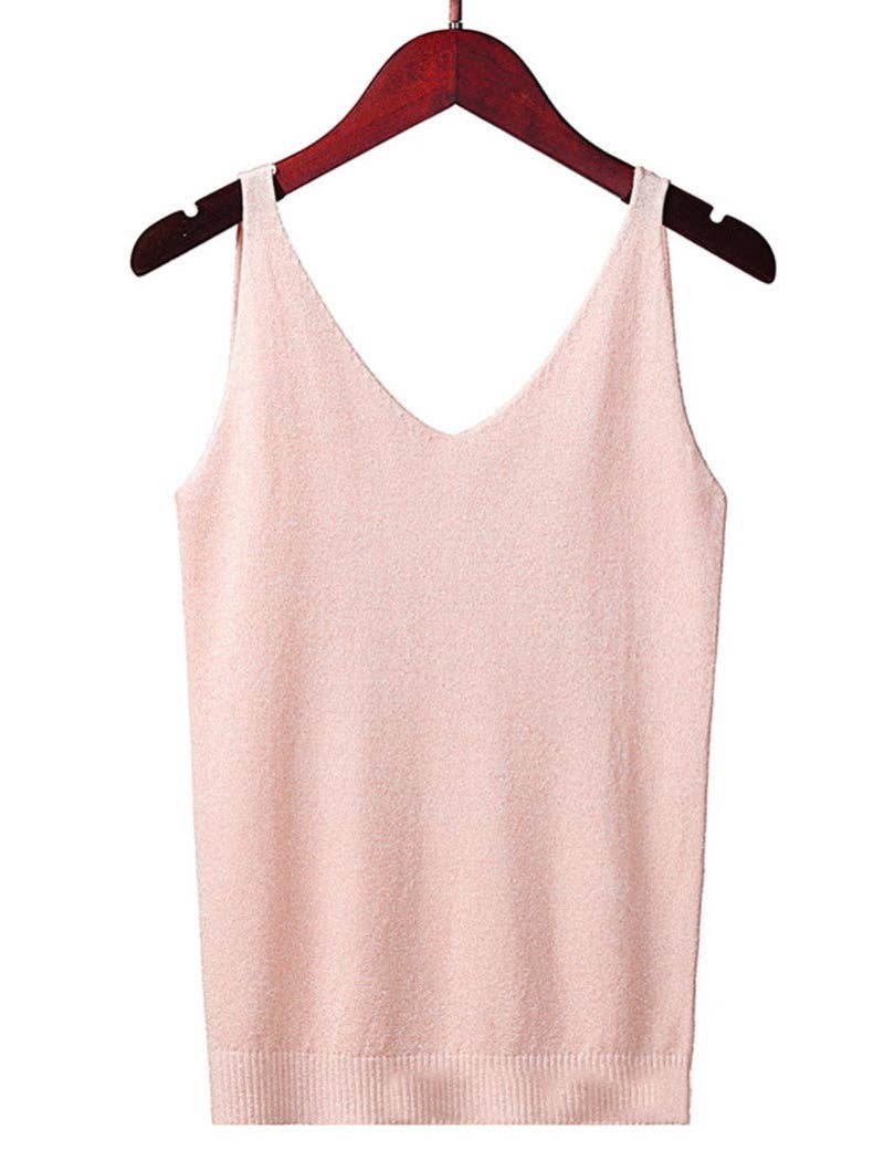 safistyle - Wholesale Camisole - Women's - Glitter V-Neck Cami Top22