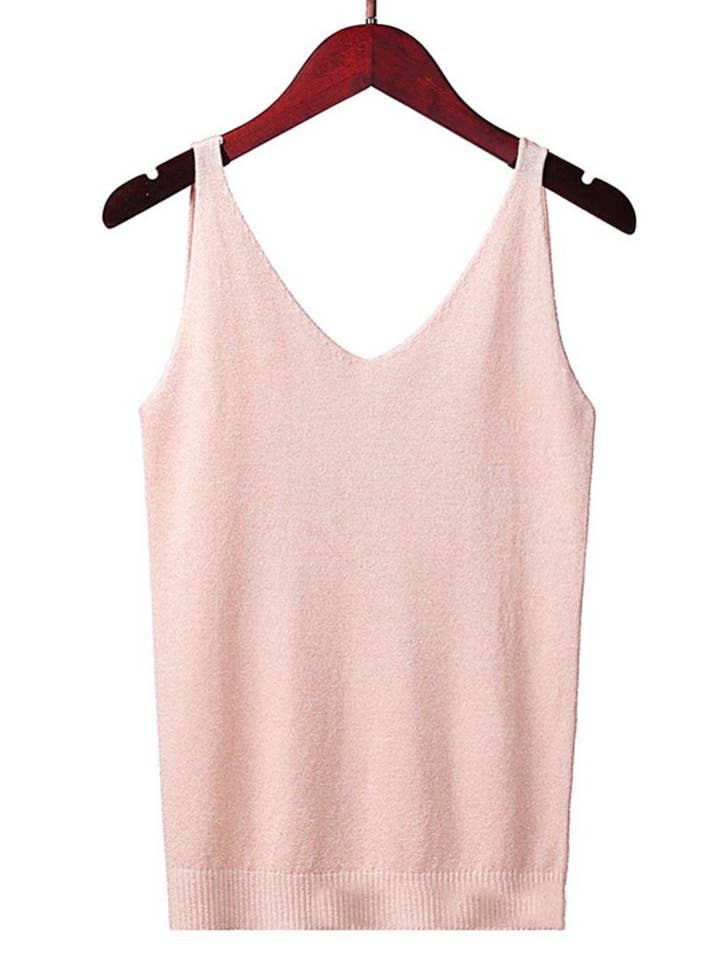 safistyle - Wholesale Camisole - Women's - Glitter V-Neck Cami Top22