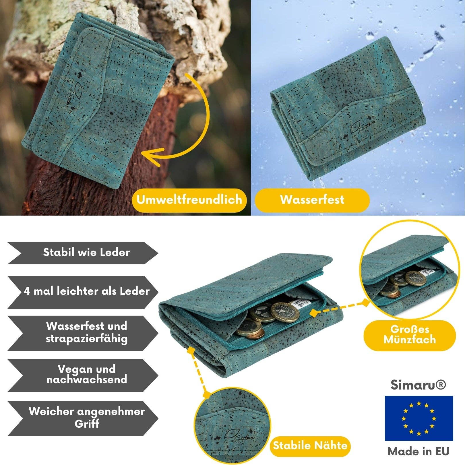 Simaru – wholesale Coin purse – Women’s – Reyna cork wallet18