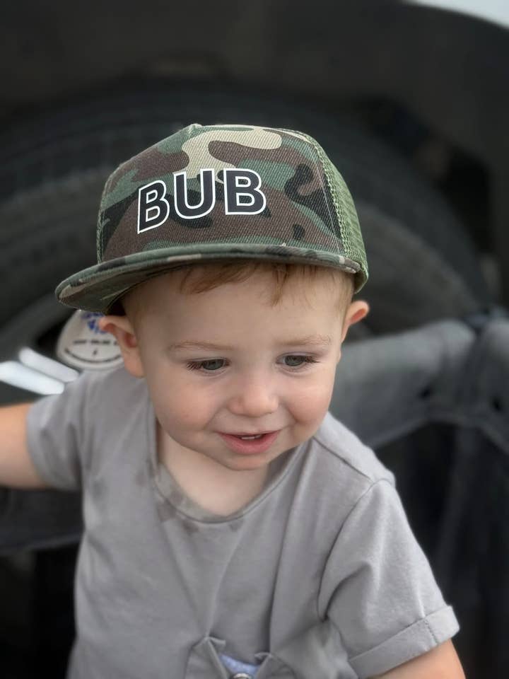 BUB Camo Kids Hat for wholesale by Indian Creek Threads
