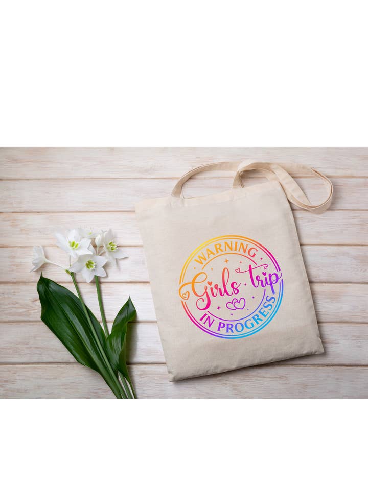 Girl's Trip Canvas Tote Bag for wholesale by Nova J