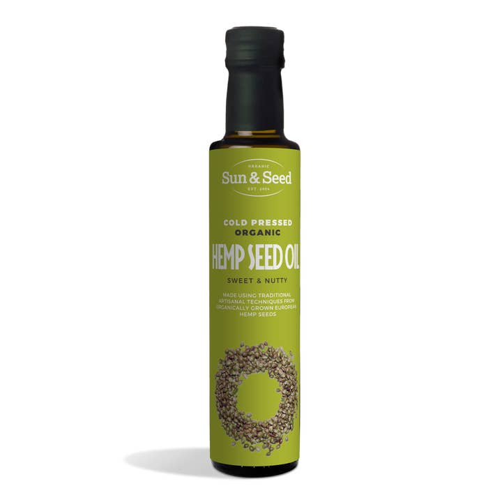 Kaltgepresstes Bio-Hanfsamenöl 250ml für den Großhandel von Sun & Seed
