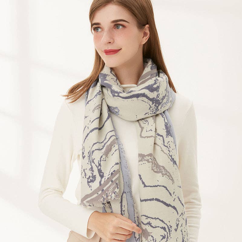 Funkyrel® Atzbranding Limited - Wholesale Scarf - Women's - Scarvii - Marble Long Scarf7