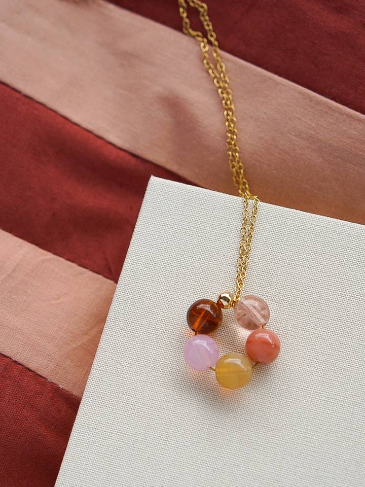 Petal - necklace with pendant - dried flowers for wholesale by SAN SAN