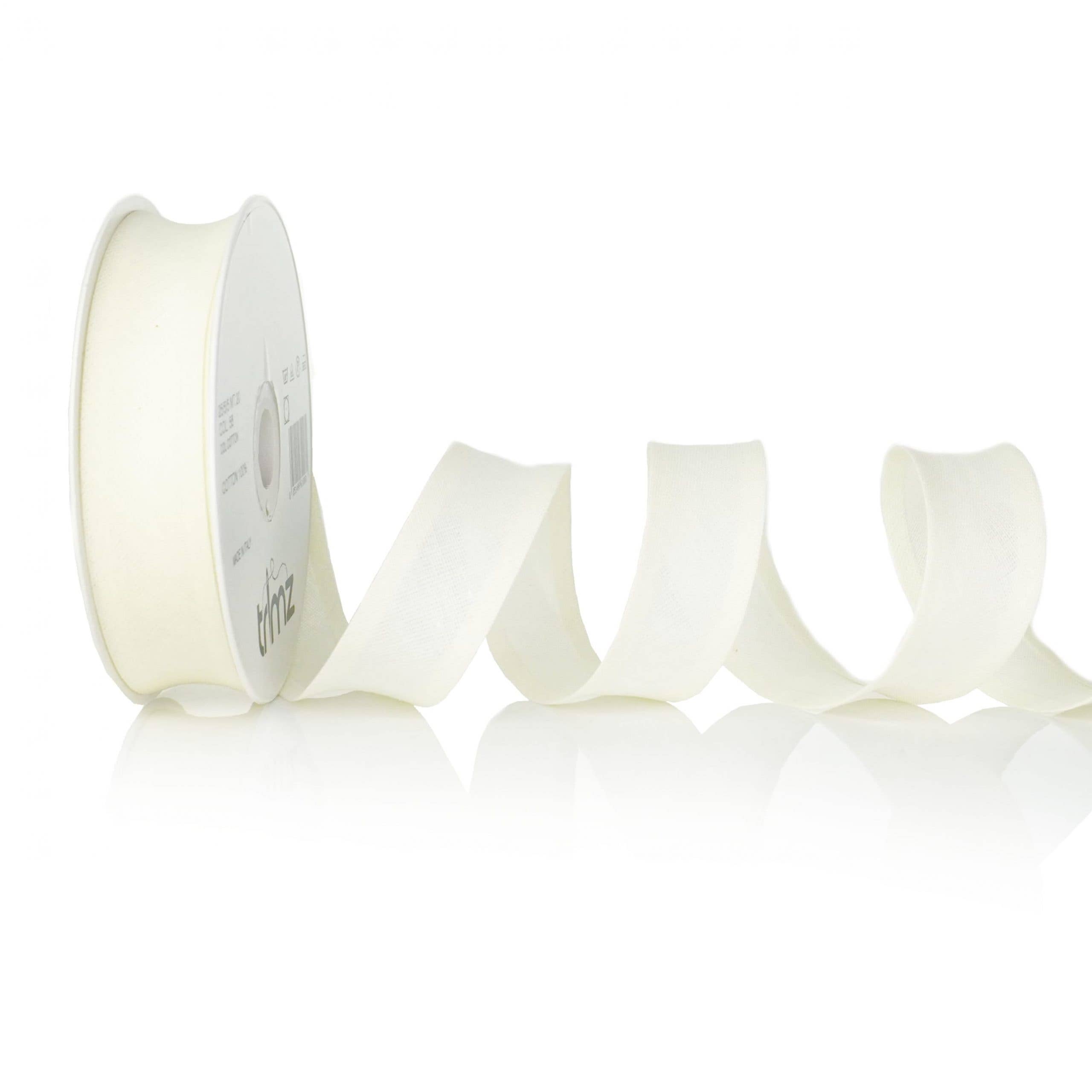 Trimz – wholesale Craft supplies – Cotton Bias Binding 25/5/5mm Colour Cream 581