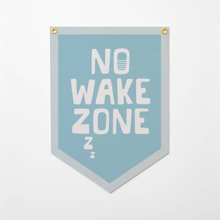 Benoit's Design Co. – wholesale Sign – No Wake Zone Felt Camp Flag1