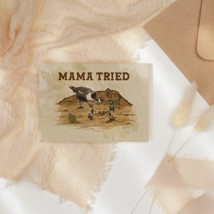 Mama a essayé Goose Cowgirl - Carte de fête des mères pour la vente par Cluster Funk Studio