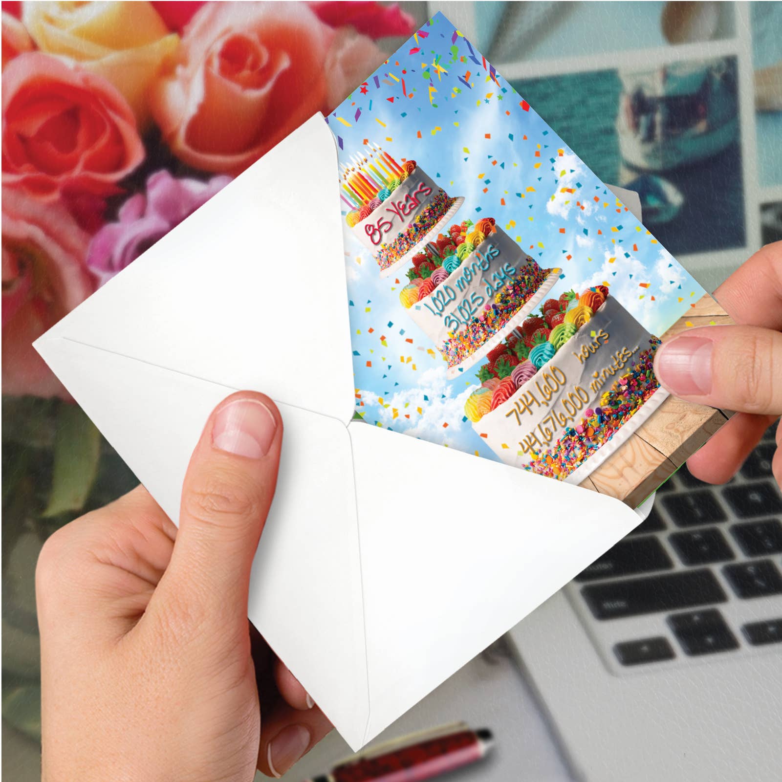 NobleWorks – Engroshandel Fødselsdagskort – Fødselsdag kort - 85 års tid tæller2