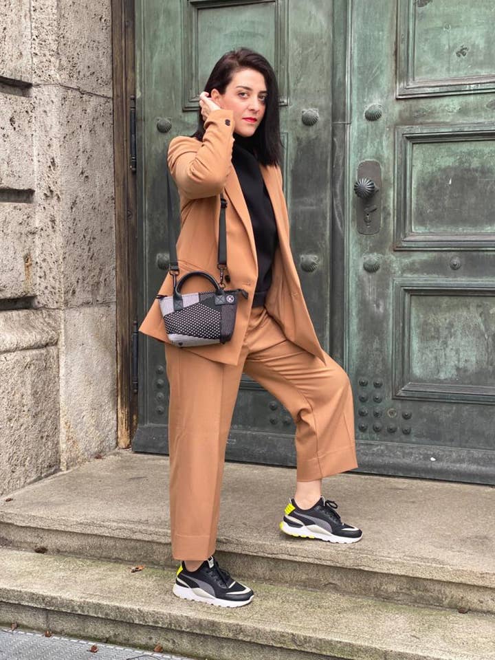 Berliner Black Shoulder Bag + Handbag for wholesale by KHACHIK.s