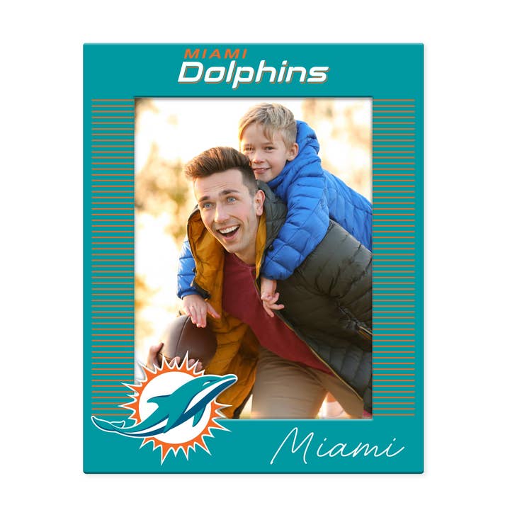 Miami Dolphins Acrylic 3x4" Frame W/ Magnetic Easel for wholesale by Rico Industries