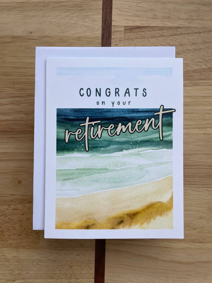 Parabéns na sua Reforma - Cartão de Saudação Aguarela por atacado de Kristin Schmidt Artist