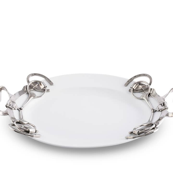 Vagabond House - Wholesale Decorative Tray - Horseshoe & Bit Tray - Large1