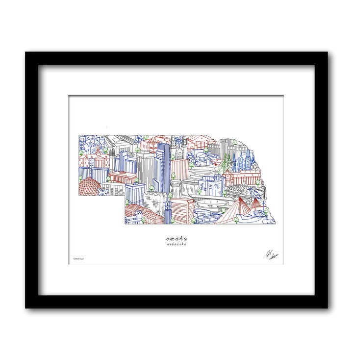 Décoration murale Omaha Nebraska pour la vente par Townsville Art