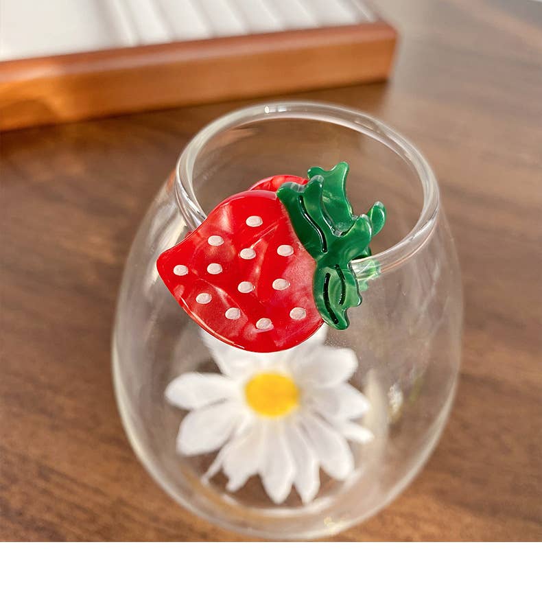 MKS America - Wholesale Hair Clip - Women's - Mini Strawberry Fruit Hair Claw Clip8