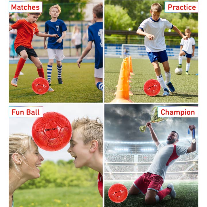 Cota Global - Wholesale Sports ball - Soccer Ball - Red Modern Pattern - Size 42