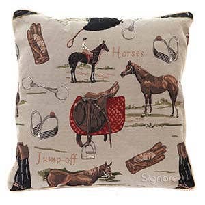 CCOV-HOR | HORSE PILLOWCASE/CUSHION COVER | DECORATIVE DESIGN FASHION HOME PILLOW 18X18 INCH for wholesale by SignareArt