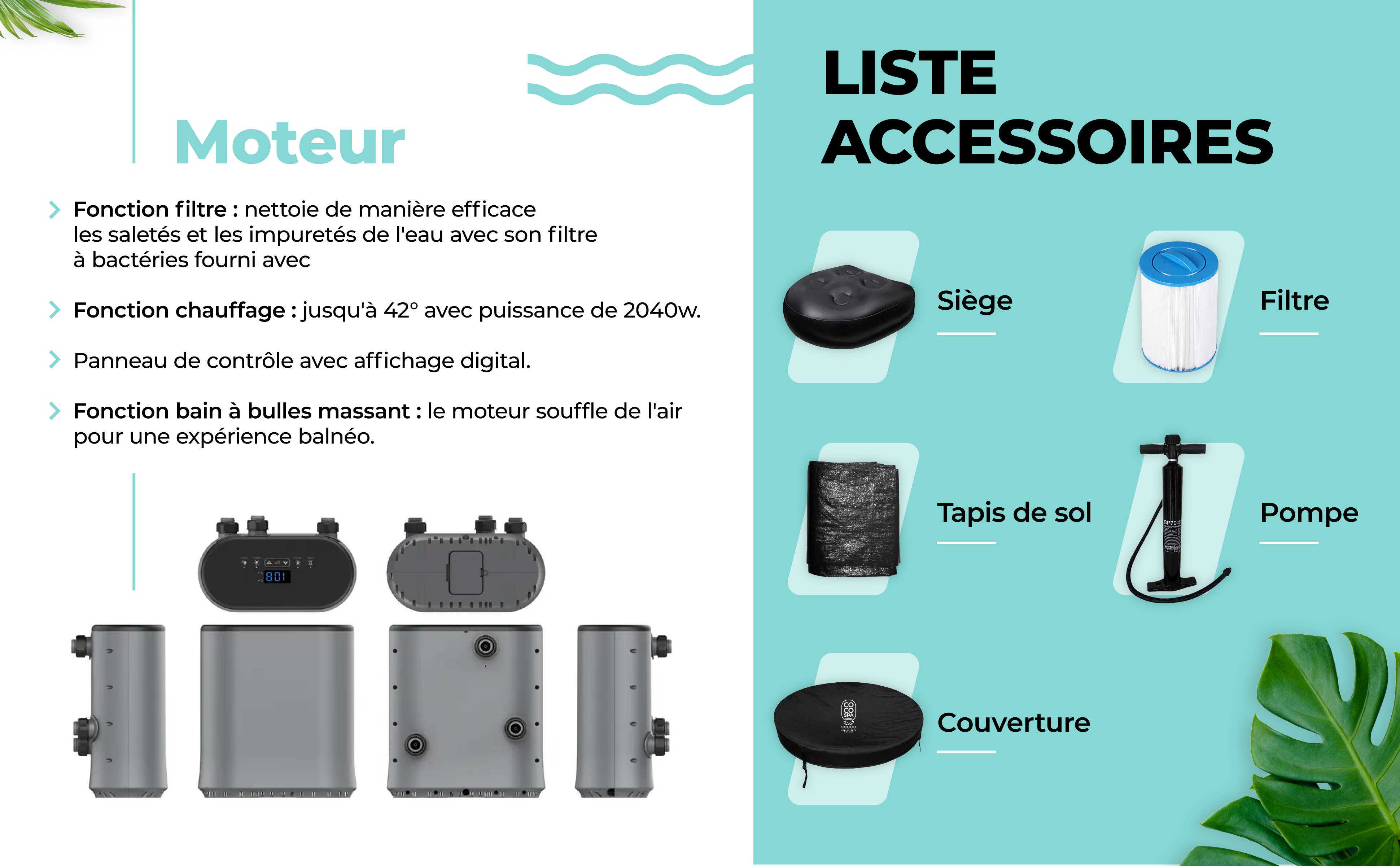 X-PaddleBoards - Vente Jeu gonflable - COCO SPA TAHITI Spa Gonflable | 180 cm de diamètre |7