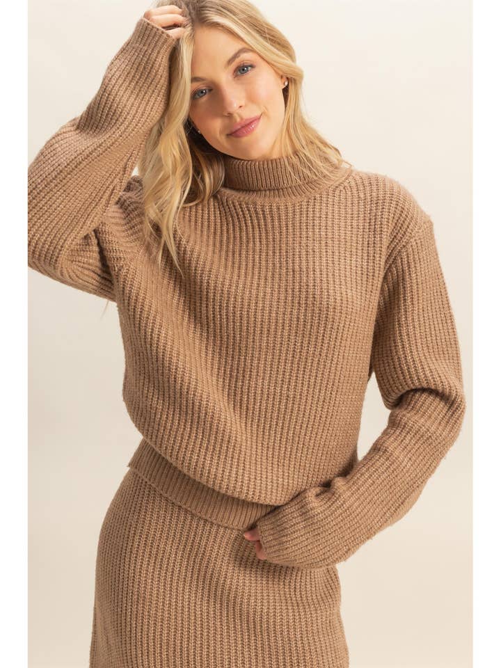 Ribbed Turtleneck Sweater for wholesale by HYFVE