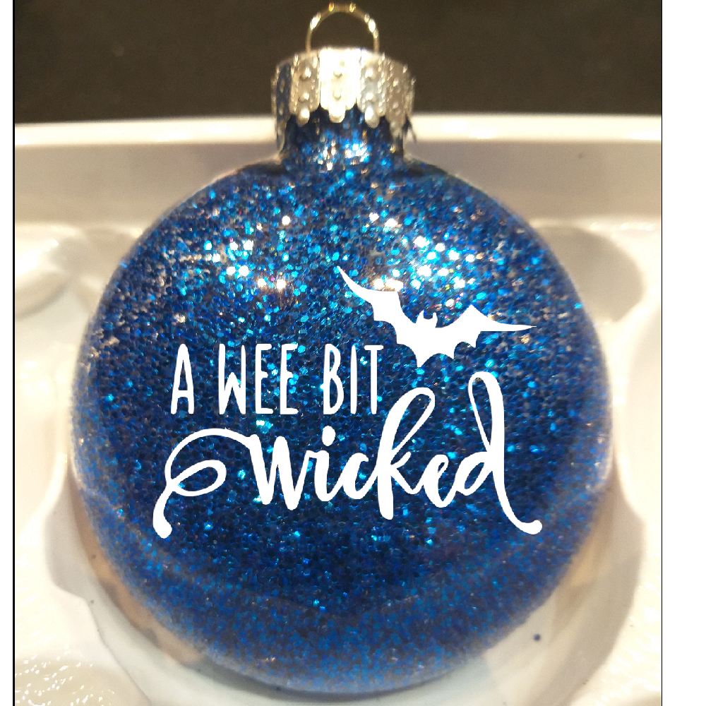 Witchcrafted in MI - Wholesale Ornament - Wee Bit Wicked Glitter Christmas Ornament Shatterproof Horror Halloween Metaphysical2