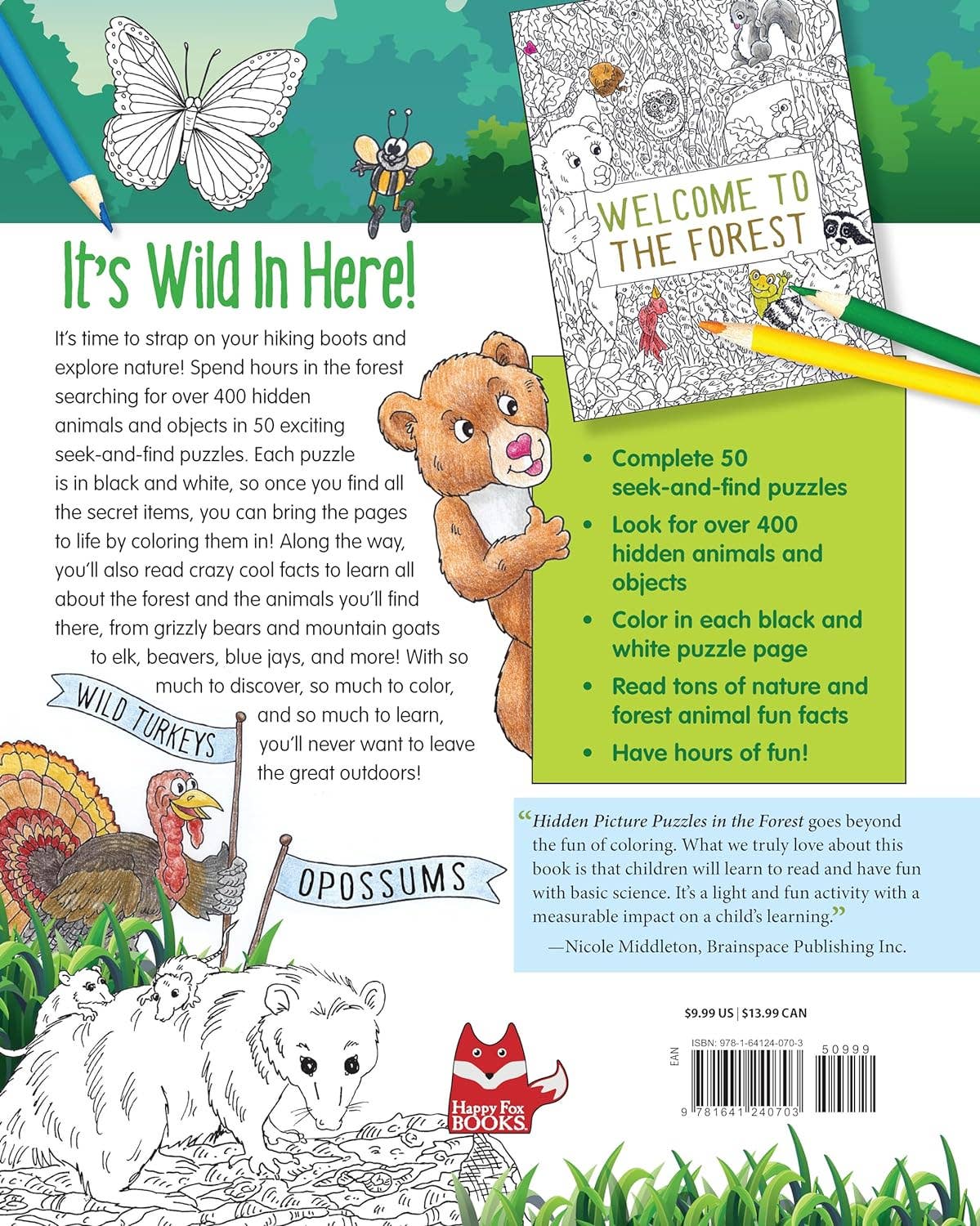 Fox Chapel Publishing - Wholesale Puzzle - Kids - Hidden Picture Puzzles - In the Forest - Seek & Find Puzzles1