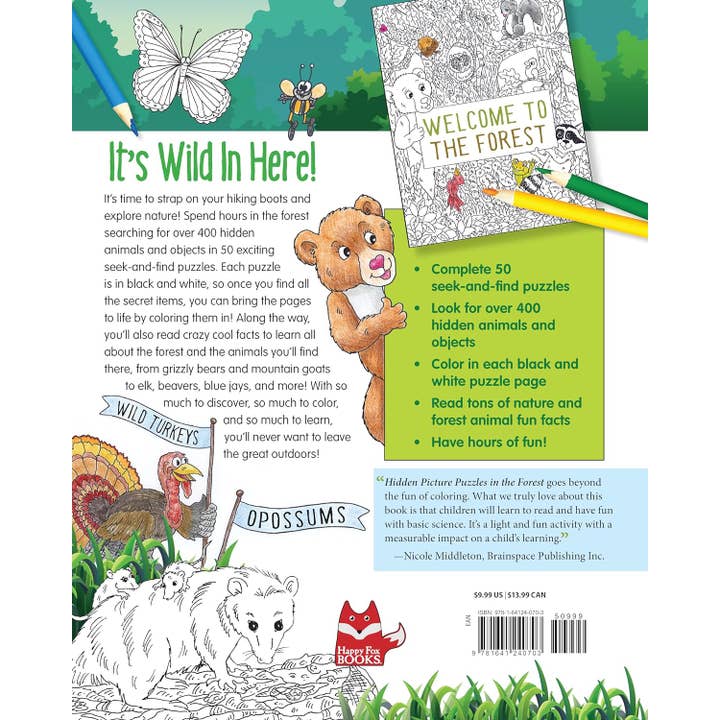 Fox Chapel Publishing - Wholesale Puzzle - Kids - Hidden Picture Puzzles - In the Forest - Seek & Find Puzzles1